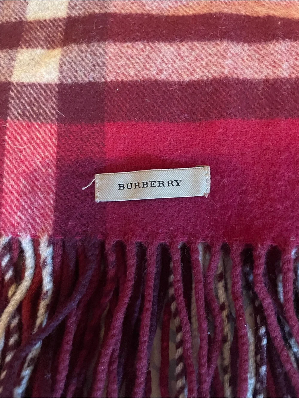 Burberry Burgundy Snood/Scarf